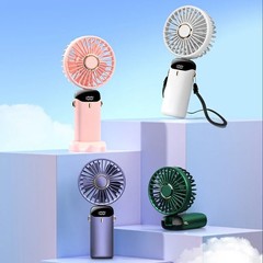 USB Rechargeable Mini Portable Handheld Electric Fan Foldable Neck Hanging Outdo