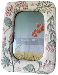 Shabby Chic Rachel Ashwell Frame pink Floral Embellishments cottage whimsical