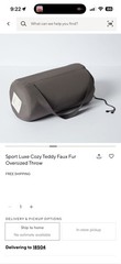 Pottery Barn Sport Luxe Reversible Faux Fur 60×80 Gray Retail $199-Retired