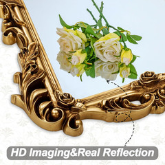 Antique Gold Baroque Mirror 43.7» x 32.2» – Elegant Home Decor Accent