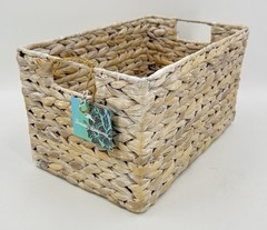 Tommy Bahama White Wash Wicker Rectangle Basket 13.5 L x 8.5 W x 7.5 H New NWT