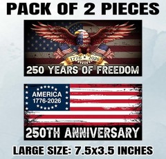 Magnet 250 Anniversary Magnetic Sign Bumper Sticker America National Flag Eagle