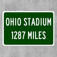Ohio Stadium Custom Distance Sign Ohio State Buckeyes Fan Gift Mileage Sign