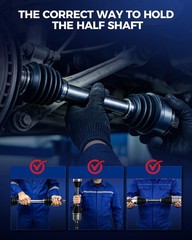 Kax 66-4215 Rear Left Cv Axle Fit For 2003-2008 Honda Element Cv Joint Shaft