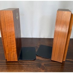 Vintage Lasercraft Solid American Walnut Laser Engraved Bookends MCM Geometric