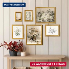 TWING 4×6 Picture Frames Gold, Display Pictures 3×5 with Mat or 4×6 Without Mat,