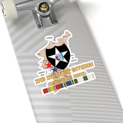 Kiss-Cut Stickers – Army – Korea Map – 2nd Infantry Div – Second to None w SVC