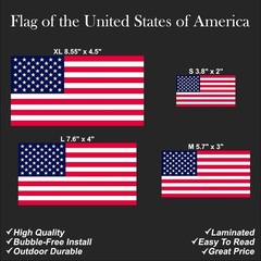 Flag of the United States of America Gloss Laminated Decal Sticker Choose Size