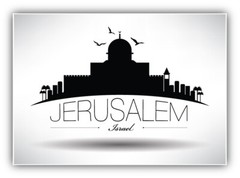 Jerusalem City View Israel Travel Car Bumper Sticker Decal