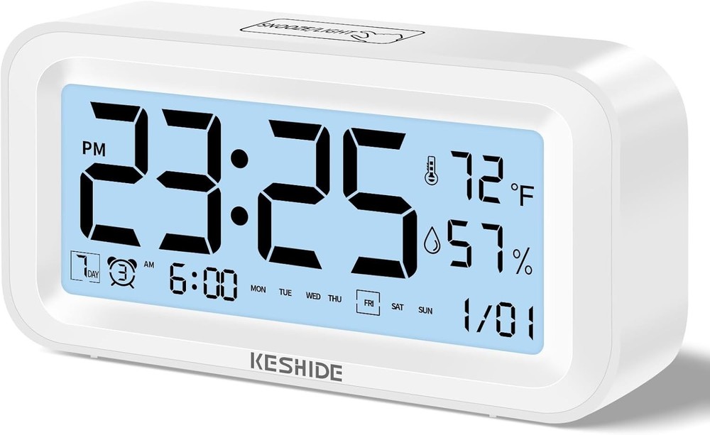 Battery Operated Digital Clock: Cordless Small Alarm Clock for Bedroom Travel…