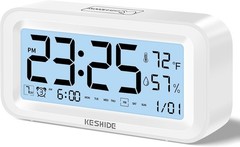 Battery Operated Digital Clock: Cordless Small Alarm Clock for Bedroom Travel…