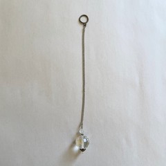 Clear Disco Ball Suncatcher 8 Inches Silver Tone Metal Chain Rearview Mirror