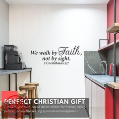 My Vinyl Story Black 28×10 Walk by Faith Decal