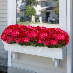 Artificial Flowers for Outdoor, UV Resistant Realistic Geranium Fake Flowers-…