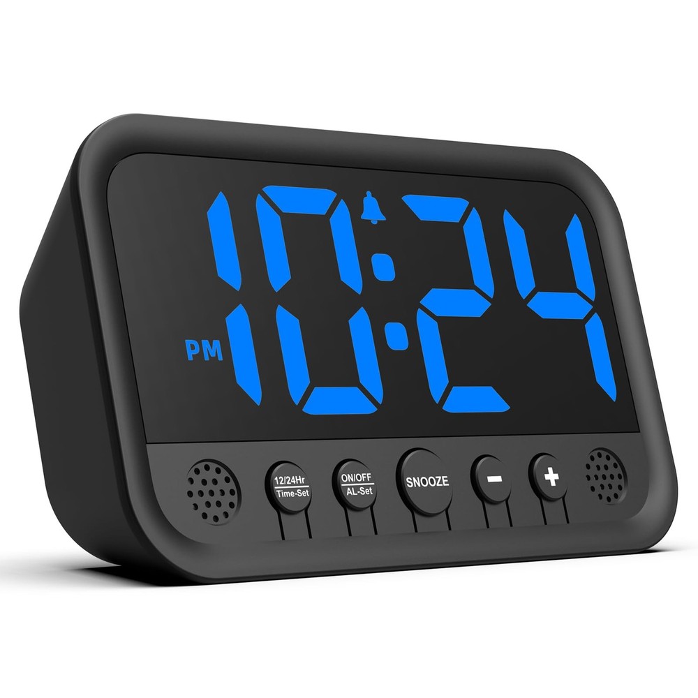 Small LED Digital Clock for Bedroom, Loud Alarm Clock for Heavy Sleepers Adul…