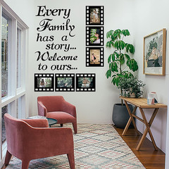 Every Family Has a Story,Family Wall Stickers Decor for Living Room,Contains 6 P