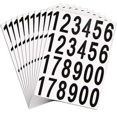 240 Pieces 2″ -Number Stickers Waterproof Vinyl Stick on Numbers -Black on White