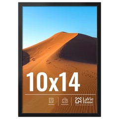 LaVie Home 10×14 Black Picture Frame HD Plexiglas Wall Display 1-Pack