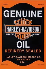 Harley-Davidson Motor Co. Genuine Oil Replica Shop Metal Sign 8″x12″
