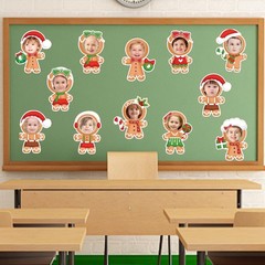 50 Pcs Christmas Gingerbread Cutouts, DIY Bulletin Board Decoration Photo Cra…