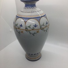 Portugal Tall Ceramic Vase 10.75”. #P.64 – Stamped Made In Portugal EUC