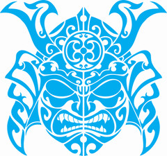 Samurai Mask Vinyl (new) Sticker Decals