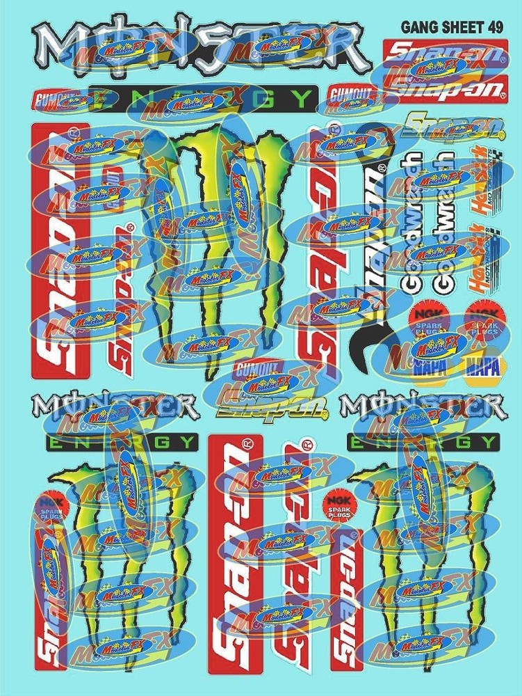 Clear Matte Vinyl Sticker Sheet 49-R/C MODEL Decal fits 1/24-1/16 Scale revellsy