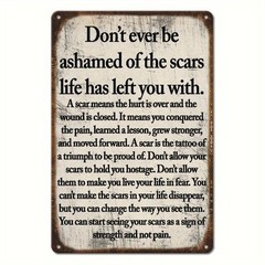 Vintage Rustic Metal Tin Sign Positive Quote Plaque Motivational Wall Art 12″×8″