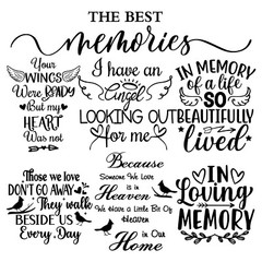 7 Pcs Vinyl Wall Quotes Stickers Memorial Wall Decals Peel and Stick Saying S…