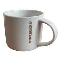 Starbucks 2012 Christmas Mug White Red Stripe 16oz Ceramic Coffee Cup New