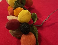 VTG Flocked /Velvet Fruit and Nuts 2 stem sets