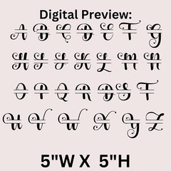 Monogram Decal Name Initial Vinyl Personalized Decal Tumbler Sticker Laptop