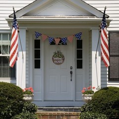 Rustic Wooden Welcome Sign Front Door Decor Wreath Indoor Outdoor All Seasons