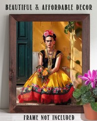 Frida Kahlo Sitting Portrait Poster 11×14 Unframed Vintage Feminist Wall Art
