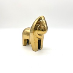 Vintage Solid Brass Gorilla Figurine Minimalist Mid Century Modern Paperweight