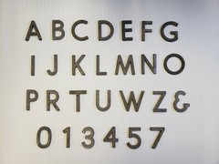 Metal Letters and Numbers 1 1/8 inch Straight Font price per letter*
