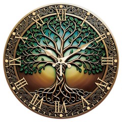 Tree of Life Wall Clock Bronze 12 Inch Clock 3D Style Round Decorative Clocks…