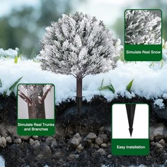 Elegant 21in Set of 2 UV Resistant Artificial Cypress Trees for Indoor & Outdoor