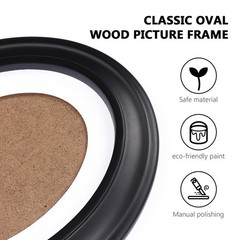 Decorative Frame Solid Wood Photo Office Oval Wooden Frames Picture