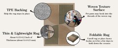 Enfys Modern Rainbow Easy Jute Rug, 2×8 Hallway Runner Washable Rugs for