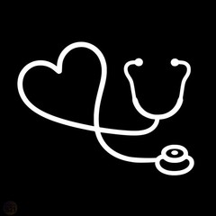 Nurse Life Heart Stethoscope Vinyl Decal for Car, Laptop, or Tumbler