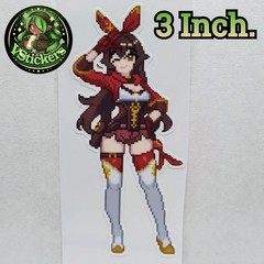 [Genshin Impact][3 Inch.] Pixel Amber Fan Art Water-Resistant Vinyl Sticker!