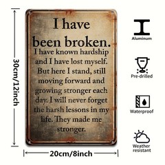 Rustic Motivational Quote Wall Art Plaque Inspirational Home Decor Metal Sign