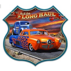1949 Stude Long Haul Shield Metal Sign 18in X 17in Metal Sign