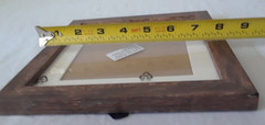 Walnut Colored Wood Frame Tabletop Under Plex Glass – New 8 x 8 in NEW