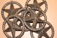 Barn Star Plaques for DIY Rustic Woodworking Projects, Metal – 4 7/8 inch – W-26