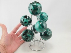 SEVEN! Sphere Display Stand Metal Medium Size Chrome Color