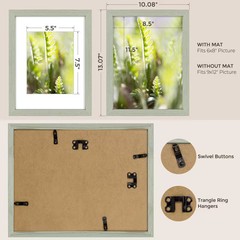 6 Pack Picture Frames Set Engineered Wood Gallery Wall Frame Set with Plexiglass