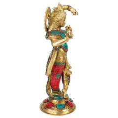 Brass Lord Krishna Statue Sculpture Idol Figurine 15 inches