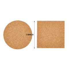 10/50/100PCS Self-Adhesive Cork 4 Inches Cork Backing Sheets Cork Tiles Coasters
